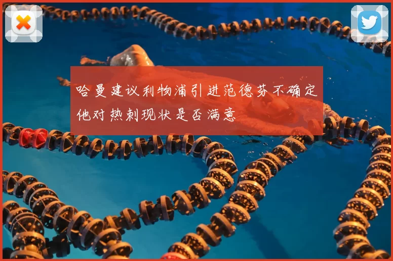 哈曼建议利物浦引进范德芬不确定他对热刺现状是否满意
